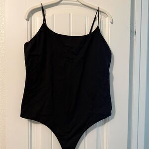 Nuuds Black Spaghetti Strap Bodysuit